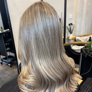 Blonde balayage with a bright, blended finish